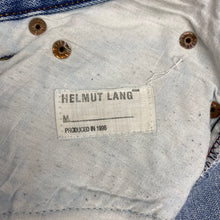 Load image into Gallery viewer, splattered blue jeans in size S/M
