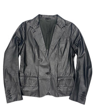 Load image into Gallery viewer, black leather jacket size S
