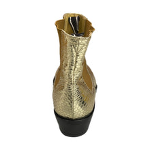 Load image into Gallery viewer, Python golden ankle boots
