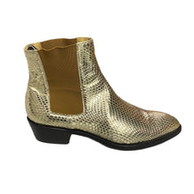 Load image into Gallery viewer, Python golden ankle boots
