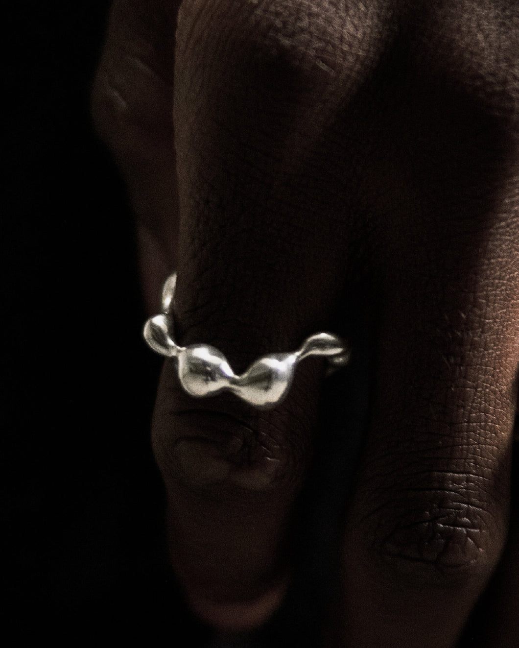 962 °C WATER SINGLE RING in silver